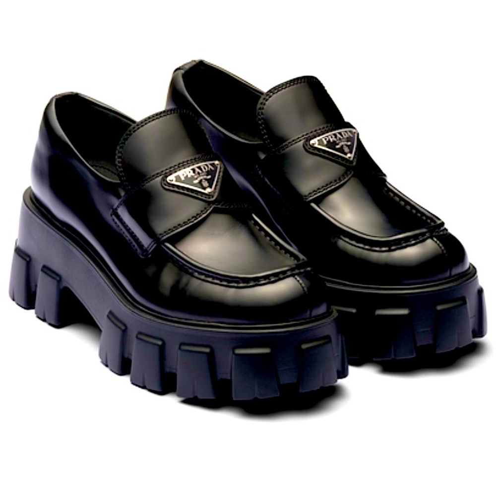 Monolith brushed leather loafers